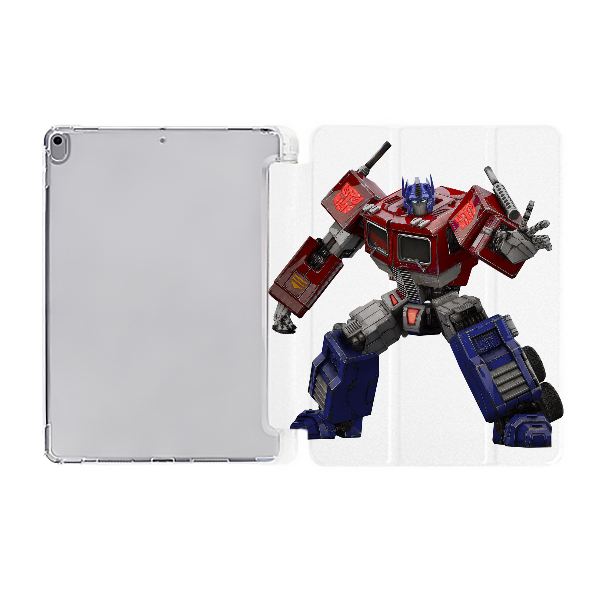 （画像用） Transformers トランスフォーマー IPad ケース ペン収納付き 三つ折りスタンド PUレザー×シリコン 対応機種9.5/10.5/10.9インチ